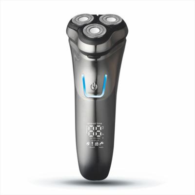 China Waterproof Twin Blade Digital Display Electric Shaver Quick Charging Rotary Zazor Rs8993 for sale