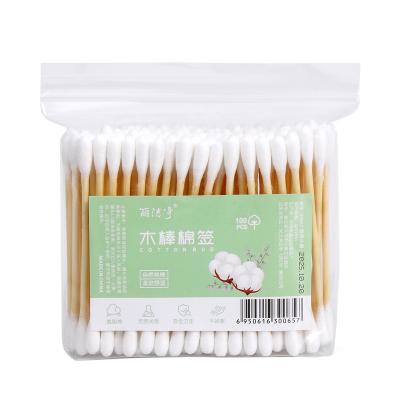 China Easy Pack Stick 100PCS High Quality Bamboo Cotton Earbuds for sale