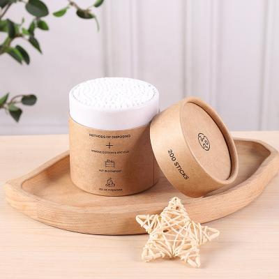 China 200PCS High Quality Cotton Bamboo Wooden Ear Buds Q Tips Cotton Swabs Eco-Friendly Sustainable Viable Cruelty Free for sale