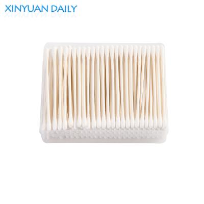 China 150PCS Thin Paper Thin Stick Cotton Baby Earbuds Care In Square Box for sale