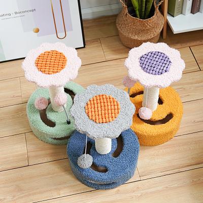 China Best Selling High Quality Wholesale Viable Cat Trees Sunflower Scraper New Wooden Pet Tree Currents Small for sale