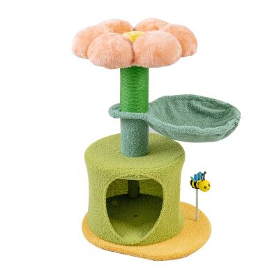 China Viable Wholesale Flower Cat House Cat Trees and Scratcher Low Moq Cat Tree Haus from China Factory for sale