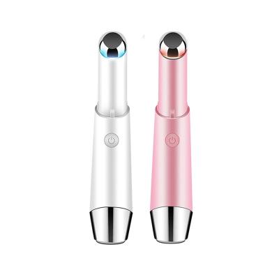 China Rechargeable Heated Pen Eye Wand Vibration Wrinkle Remover Eyes Lips Facial Beauty Device Removing Dark Circles Eye Beauty Instrument for sale