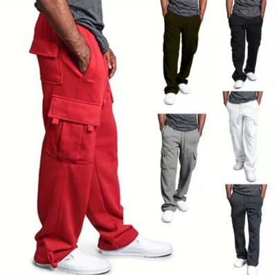 China Other Men's new multi-pocket overalls European and American men's sweatpants casual elastic leg pants for sale