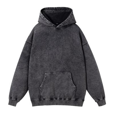 China Other Heavy cotton wash to make old hoodie fashion casual vintage oversized hoodie for men for sale