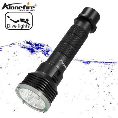 China Alonefire 5x L2 LED DV35 200m Flashlight 200m Camping Spotlight Bright Underwater Dive Light Outdoor Torch Waterproof Fishing Diving Lamp for sale