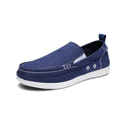 China Wholesale fashion trend men's rubber single denim upper driving canvas shoes for men for sale