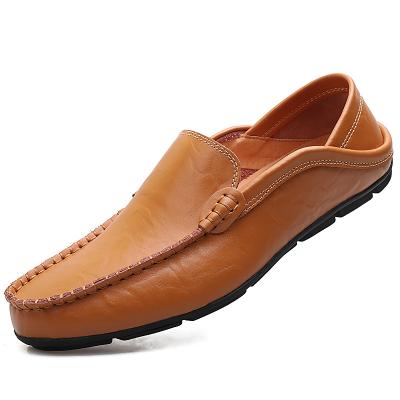 China New Design Deodorization Cowhide Soft Breathable Genuine Leather High Quality Insole Rubber Leather Sports Shoes Outsole For Men's Loafer for sale