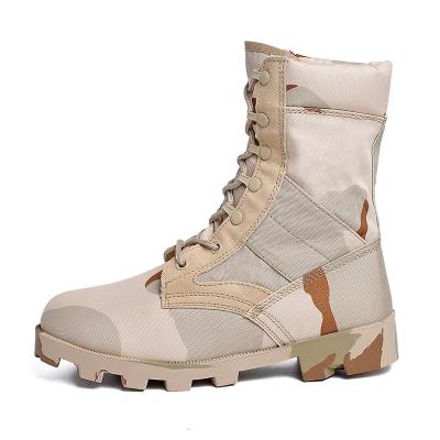 China New Men's Desert Camping Training Round Oxford Cloth Tactical Outdoor Rubber Combat Boots for sale