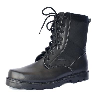 China Steel Toe Custom Leather Black Combat Tactical Military Water Resistant Non Slip Military Army Commando Boots For Men for sale