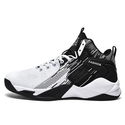 China CUSHIONING Large Size Shoes Men's Basketball Mesh Breathable Urban Couples Knitted Running Shoes for sale