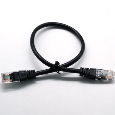 China Fast and stable transmission Best Seller Delivery Fast Rj45 8pin Transparent Head Awg#24 #26 Black Ethernet Network Cable Lan Cable Electrical Wire Harness for sale