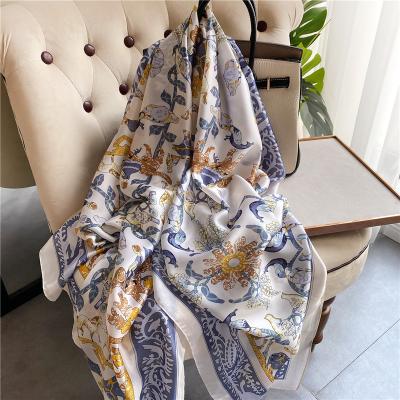 China Women fashion bandana scarves latest feeling brand luxury brand designer silk scarf wholesale high quality soft smooth 100% silk inspired silk scarf for sale