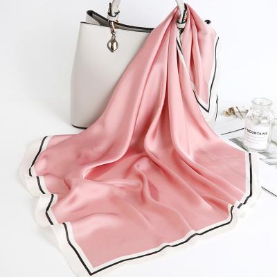 China Spring Soft Elegant Luxury Scarf For Silk Feeling Silk Scarf Female Lady Print Women Shawl Scarf Wraps Hijab Bandana DesignBufanda for sale