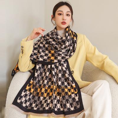 China European Pashmina Inspired Jacquard Brand Designer Winter Daily Life Style Cashmere Thick Warm Shawls Wholesale Scarves For Woman for sale