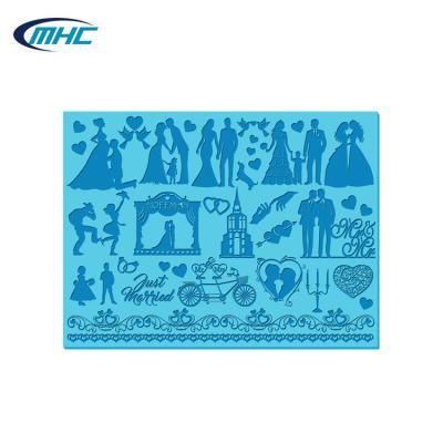 China Large Sustainable New Design Silicone Lace Mat Silicone Cake Decorative Lace Mat for sale