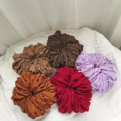 China Custom Material Women Long Chiffon Scrunchies Muslim Hijab Accessory Headband for sale