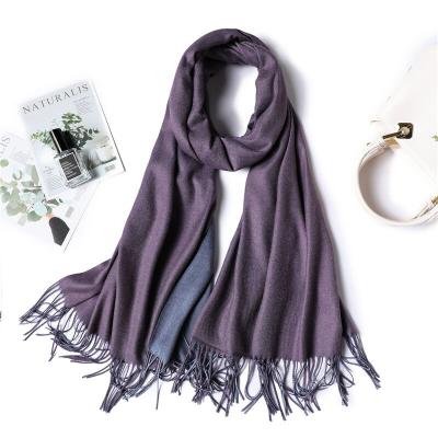 China 2022 Wholesale new fashion winter scarf women's long popular hijab cashmere pashmina long scarf for sale