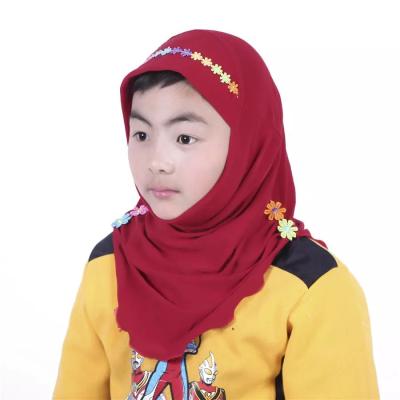 China Wholesale Girls Muslim Hijab Polyester Kids Instant Scarf For Islamic Girls for sale