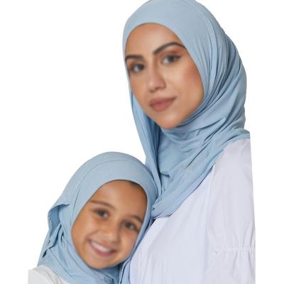 China Cheap muslim yj 807 long fashion muslim women kids plain shawl tank top muslim instant hijab scarf for sale