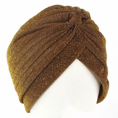 China Multifunctional Wholesale Shimmer Polyester Turban Hat Headwear For Islamic Women for sale