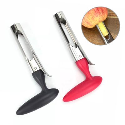 China Viable F1-683 Kitchen Accessories Dig Solvent Fruit Vegetable Cutter Pear Hollow Punch Twist Kitchen Tool Instrument Easy Fruit Seeder for sale