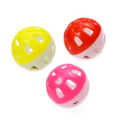 China 2022 hot stocked cat ball toy with bellpet cat dog toy supplies bite-resistant molar puppies Teddy Corgi toy hollow balls for sale