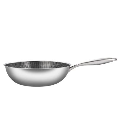 China Stainless Steel Pan Woks from Various Chinese Stainless Steel Factory Manufacture Wok for sale