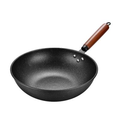 China Stocked High Quality Best Selling Wok Hot Pan Carbon Steel Round Wok for sale