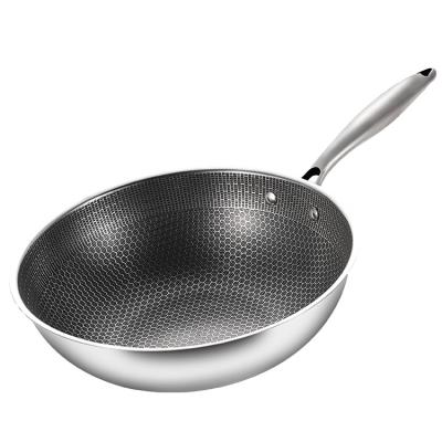 China Chinese Cookware Stainless Steel Skillet - Modern Multi Layer Steel Honeycomb Non - Stick Multi Layer Wok for sale