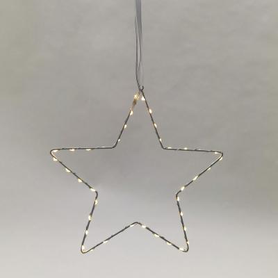 China Festival 3V DC SMD Lighting String With White Painted Metal Star for sale