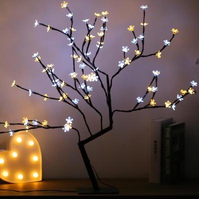 China White Led Cherry Blossom Tree Light Christmas Tree Artificial Christmas Flower Christamas Tree Decoration for sale