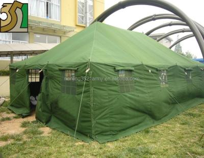 China Sight structure style tent military supply 8X4.8m twenty person pillar base structure military tent for sale