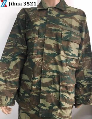 China Breathable Greek Army / Hellenic Lizard Camouflaged CVC 80/20 BDU Army Camouflage Uniform for sale