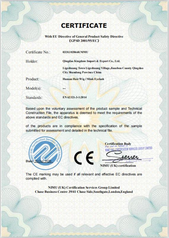 CE - Qingdao Kingdom Import & Export Co., Ltd.