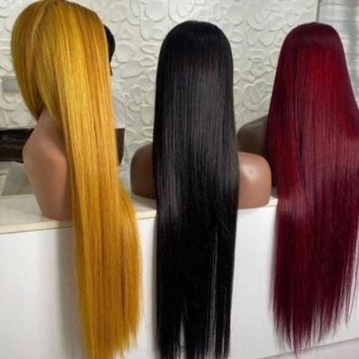 China Wholesale Silky Straight Bone Straight 8-40 Inch 100% Brazilian Virgin Hair Colored HD Closure Wigs 4*4 5*5 6*6 Pre Plucked For Women for sale