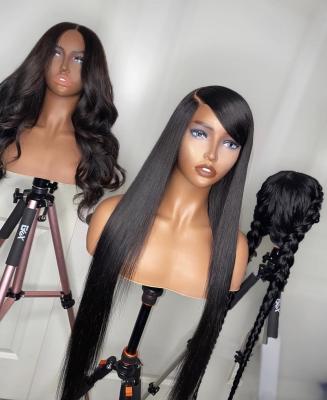 China Straight 100 Virgin Human Hair Straight Lace Front Wig Hair Lace Wig For Black Women for sale