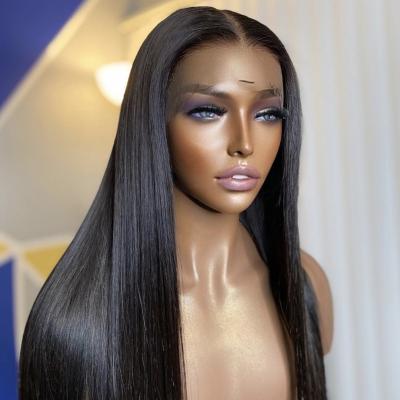 China Free Samples Straight Cuticle Aligned Wig Glue Lace Vendors Frontal Hair Body Wave 360 ​​Swiss Lace Wig for sale