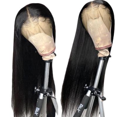 China Straight Fake Scalp Hair Wigs Pre Plucked Scalpal Brazilian Straight Remy Black For Women Fake Wig for sale