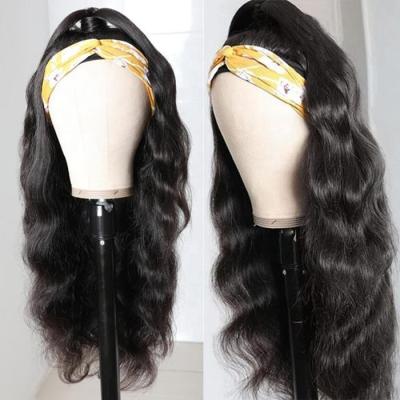 China Brazilian Loose Remy Hair Headband Scarf Wigs Body Wave Headband Wig Glueless Hair Wigs for sale