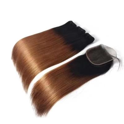 China Silky Straight Wave Customized Qingdao Factory Wholesale Seller Brazilian Virgin Cuticle Aligned 12A Grade Double Haired Bundles And Closures for sale