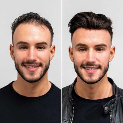 China High Quality Silky Straight Men's Hairpiece 100% Indian Mono Fine Wave Hair Replacement System Glue Wigs For Men's Toupee for sale