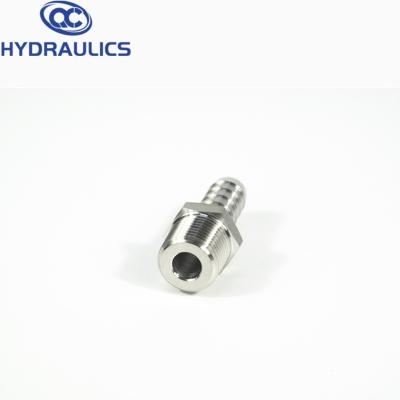 China Industrial Stainless Steel Water Oil Gas Water Hose Barbed Male NPT Nipple Fittings for sale