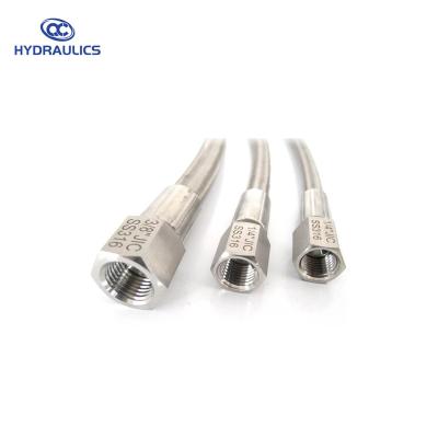 China Corrosion Resistant Gasoline And Oil Hose SS Braided Oxygen PTFE Core Hose JIC Fittings R14 for sale