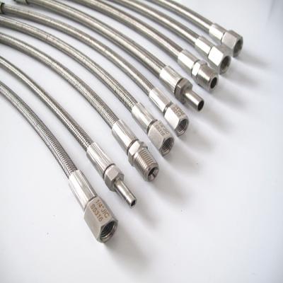 China Oil Stainless Steel Wire Braided PTFE Hose Assembly For Fuel Oil Hose for sale