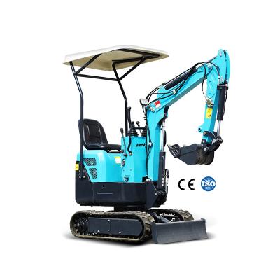 China Construction Material Shops Mini Digger Crawler Mini Excavator 1 Ton 1.2 Ton 1.5 Ton Price With Attachments Multi Function Chinese Smallest Excavator for sale