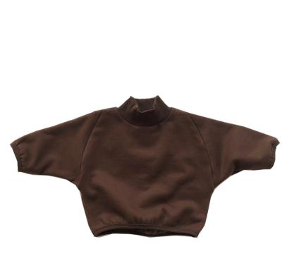 China Autumn And Winter Long Sleeve Children's Wear Collar Fleece Sweater Top Boy And Girl Cashmere Top Children's Coat One Sweater for sale