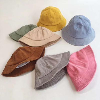 China Eco-Friendly Corduroy Bucket Hat Design Simple Empty Fisheman Bucket Hats For Baby for sale