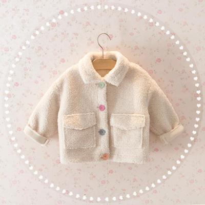 China Autumn Winter Cashmere Coat Jacket Breathable Babies Kid Thick Warm Outwear Clothing Fashion Autumn Winter Solid Warm Outwear Coat for sale