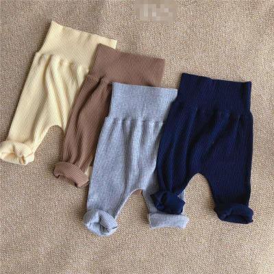 China New Eco-Friendly Comfortable Breathable Baby Ribbed Solid Color Leg Warmers Toddler School Long Trousers Casual Pants for sale